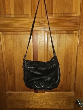COACH Classic Black Leather Crossbody Shoulder Bag